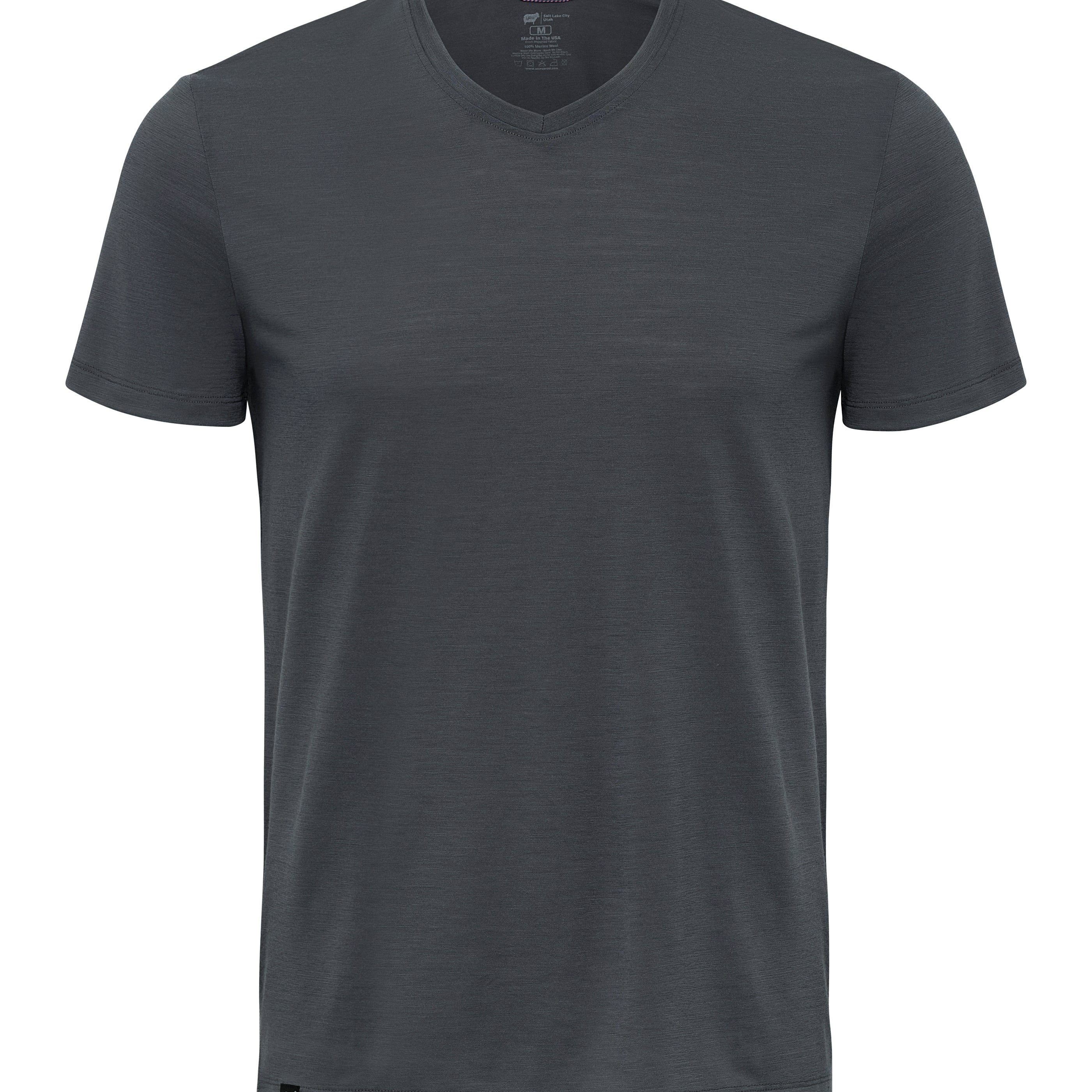 Men's 100% Merino V-Neck Short Sleeve
