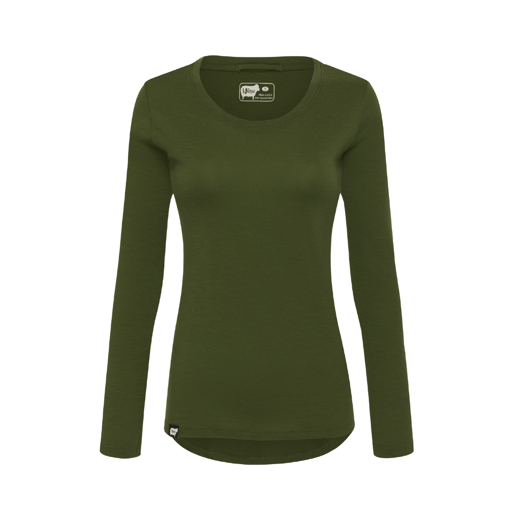 Women's 100% Merino Wool Long Sleeve Shirt