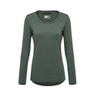 Womens Merino Long Sleeve Shirt - Green - Made in America