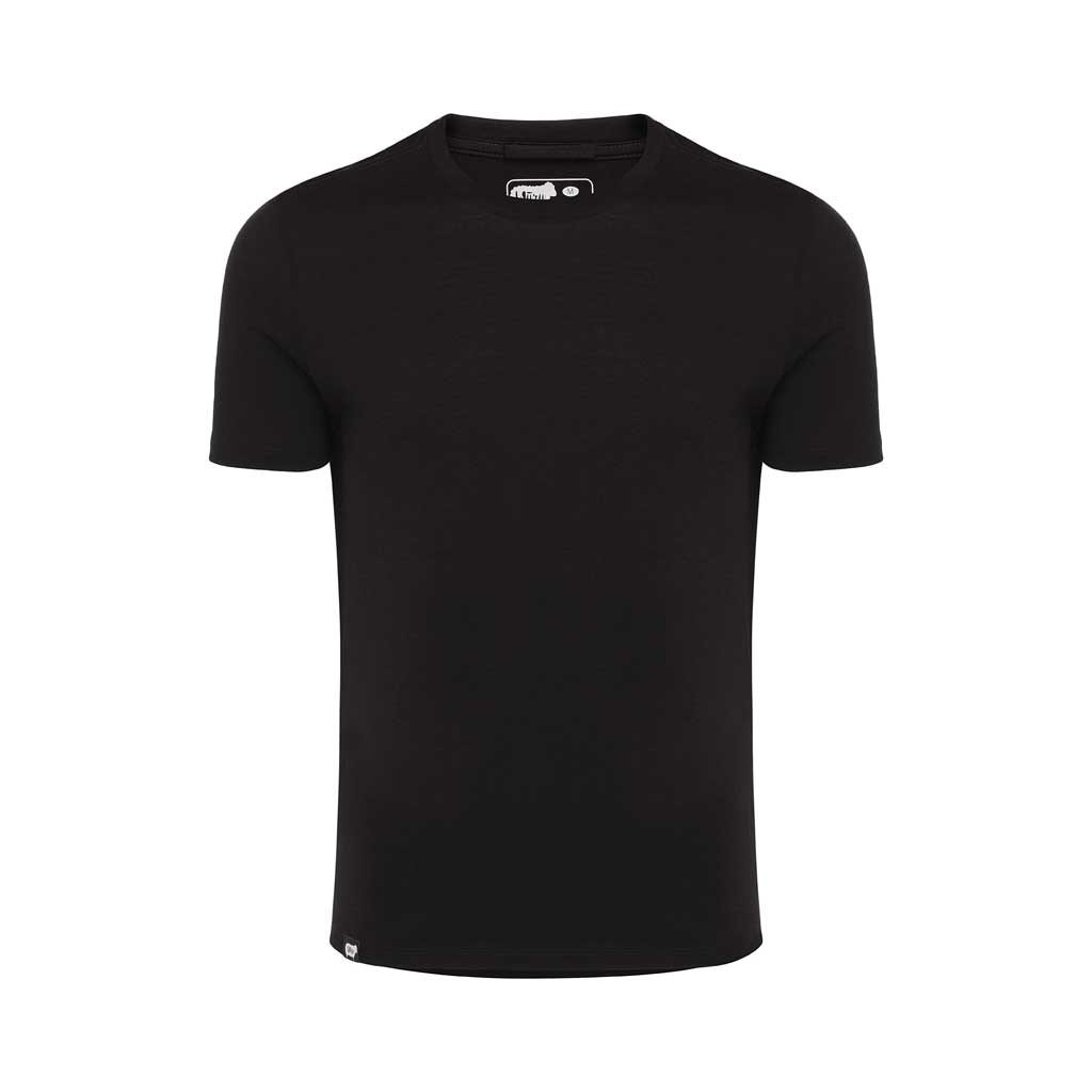 Merino Wool Short Sleeve Shirt - Black - Made in the USA